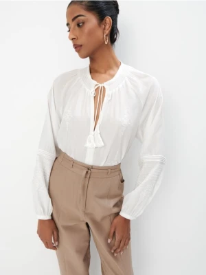 Mohito - Bluzka z wiskozą - kremowy