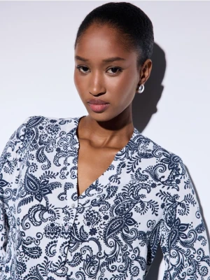 Mohito - Bluzka z wiskozy - granatowy