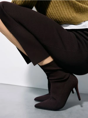 Mohito - Botki na szpilce - ciemnobrązowy