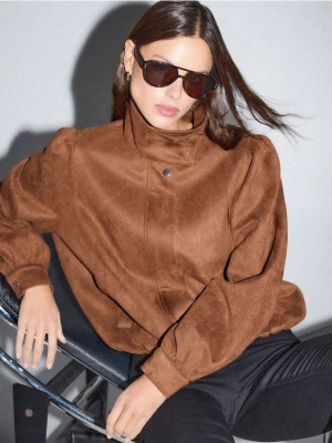 Mohito - Brązowa kurtka typu biker - brązowy