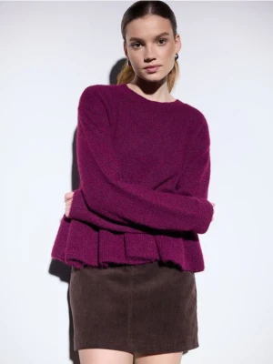 Mohito - Burgundowy sweter z dodatkiem wełny - fioletowy