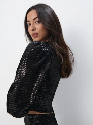 Mohito - Cekinowa bluzka - czarny