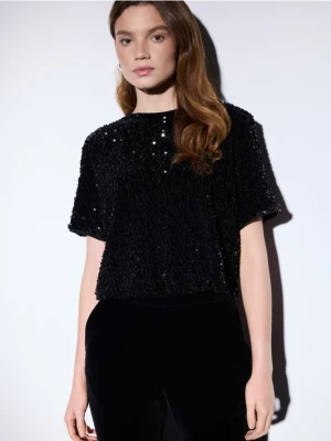 Mohito - Cekinowa bluzka - czarny