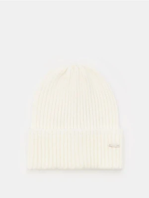 Mohito - Czapka beanie z ozdobnym wykończeniem - kremowy