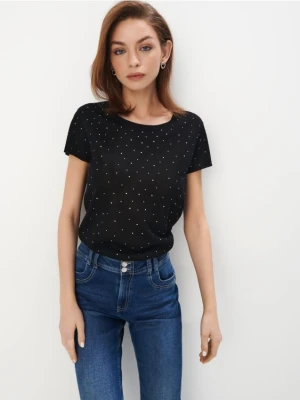 Mohito - Czarna bluzka z ozdobnymi detalami - czarny