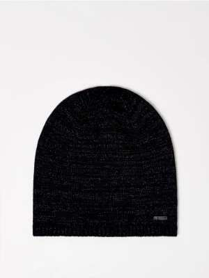 Zdjęcie produktu Mohito - Czarna czapka beanie z domieszką kaszmiru - czarny