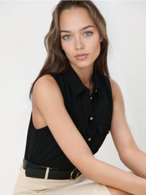 Mohito - Czarna koszula z wiskozy - czarny