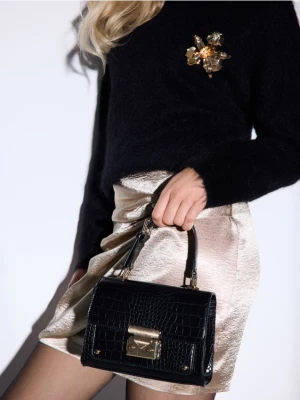 Mohito - Czarna torebka z paskiem na ramię - czarny