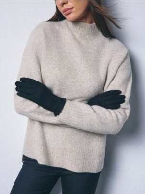 Mohito - Czarne rękawiczki z wełną - czarny