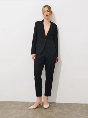 Mohito - Czarne spodnie z wiskozy i lnu - czarny