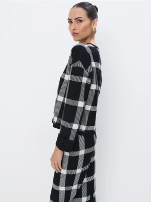 Mohito - Czarny sweter w kratę - czarny