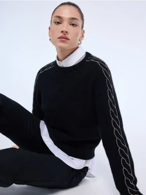 Mohito - Czarny sweter z wełną alpaki - czarny