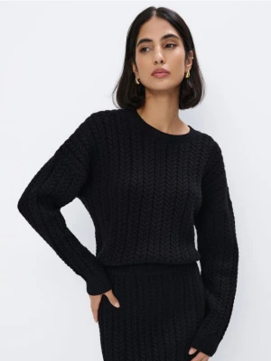 Mohito - Czarny sweter z wiskozą - czarny