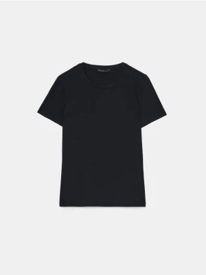 Mohito - Czarny t-shirt z bawełny - czarny