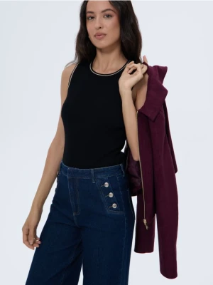 Mohito - Czarny top z metalizowaną nitką - czarny