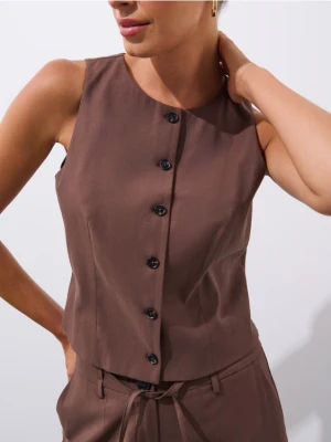 Mohito - Czekoladowa kamizelka - ciemnobrązowy