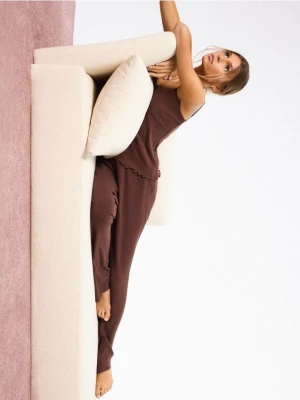 Mohito - Czekoladowe spodnie od piżamy - ciemnobrązowy