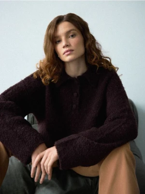 Mohito - Czekoladowy sweter z wełną - ciemnobrązowy