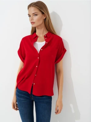 Mohito - Czerwona koszula z wiskozy - czerwony