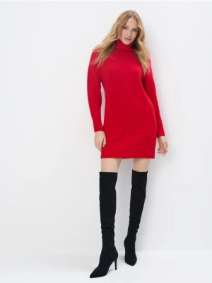 Mohito - Czerwona sukienka mini z golfem - czerwony