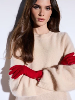 Mohito - Czerwone rękawiczki z wełną - czerwony