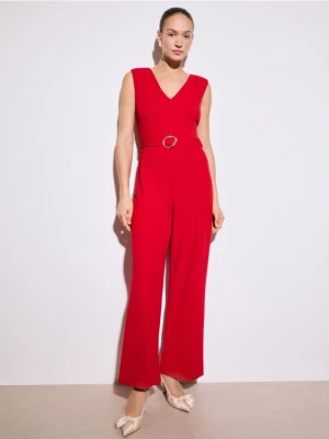 Mohito - Czerwony kombinezon z szerokimi nogawkami - czerwony