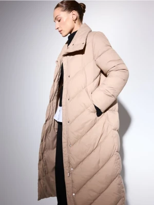 Mohito - Długi pikowany płaszcz - beżowy