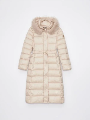 Mohito - Długi pikowany płaszcz - beżowy