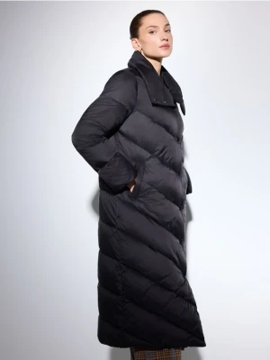 Mohito - Długi pikowany płaszcz - czarny