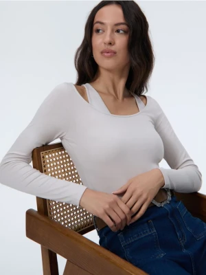 Mohito - Dopasowana bluzka - beżowy