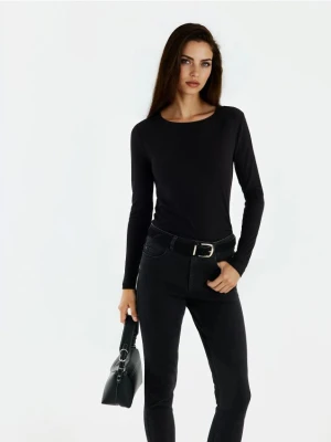 Mohito - Dopasowana czarna bluzka - czarny