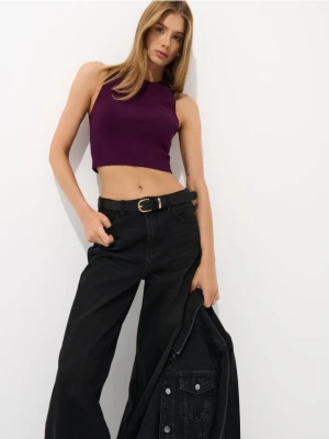 Mohito - Dopasowany burgundowy top - kasztanowy