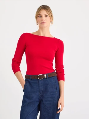 Mohito - Dopasowany sweter - czerwony