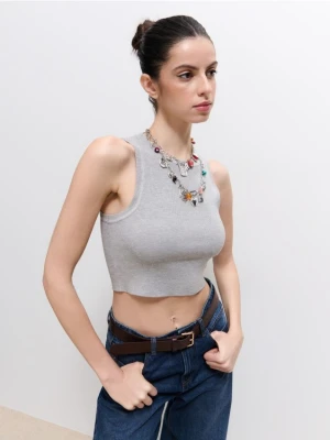 Mohito - Dopasowany szary top - szary