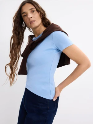 Zdjęcie produktu Mohito - Dopasowany t-shirt - błękitny