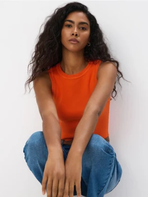 Mohito - Dopasowany top - pomarańczowy