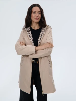 Mohito - Dwustronna kurtka parka z kapturem - beżowy