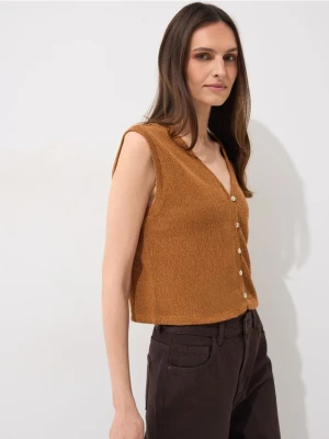 Mohito - Dzianinowa kamizelka - pomarańczowy