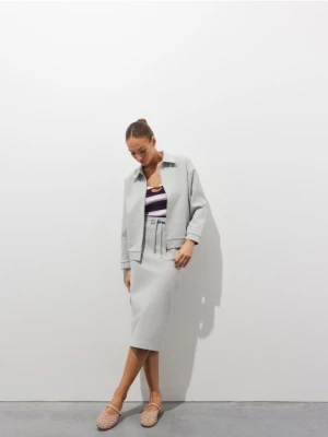 Mohito - Dzianinowa spódnica midi - szary