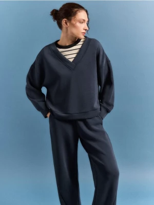 Mohito - Bluza basic z modalem - granatowy