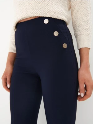 Mohito - Granatowe spodnie skinny - granatowy