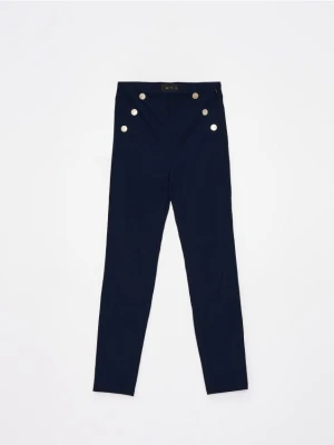 Mohito - Granatowe spodnie skinny - granatowy