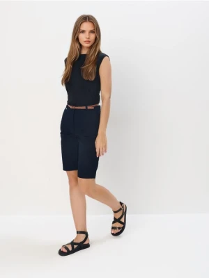 Mohito - Granatowe szorty bermudy - granatowy