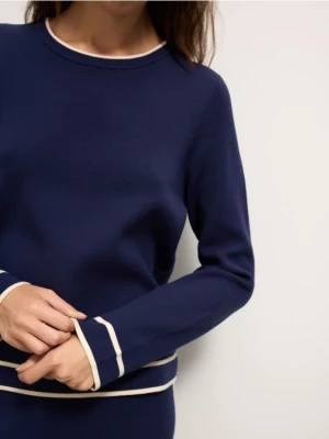 Mohito - Granatowy sweter z wiskozą - granatowy