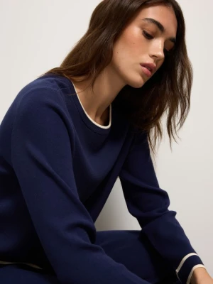 Mohito - Granatowy sweter z wiskozą - granatowy