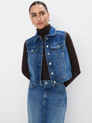 Mohito - Jeansowa kamizelka - niebieski