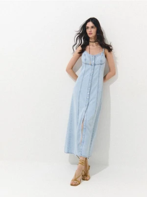 Mohito - Jeansowa sukienka maxi - niebieski