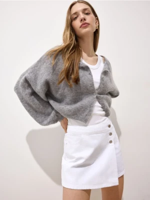 Mohito - Jeansowe spódnico-szorty - biały