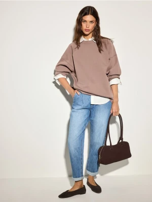 Mohito - Jeansy chino slim z paskiem - niebieski