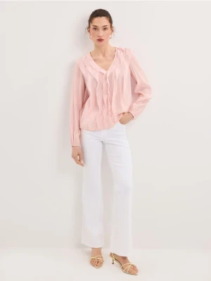 Mohito - Jeansy flare - biały